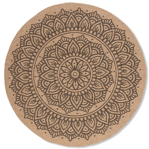 Avanos Medallion Indoor/Outdoor Rug - 6ft Round - Beige/Black