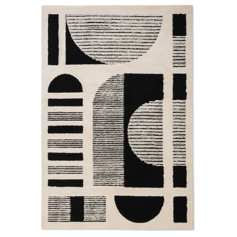 Sherpa Shapes Rug - 5' x 7' - White
