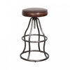 Maloe Leather Bar Stool - Vintage Brown
