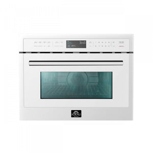 Forno Oliena White 24" Built-In Microwave Convection Oven (1.6 Cu. Ft.) - FMWDR3093-24WHT