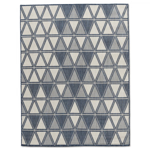 Cabana Triangles Indoor/Outdoor Rug - 3' x 5' - Blue