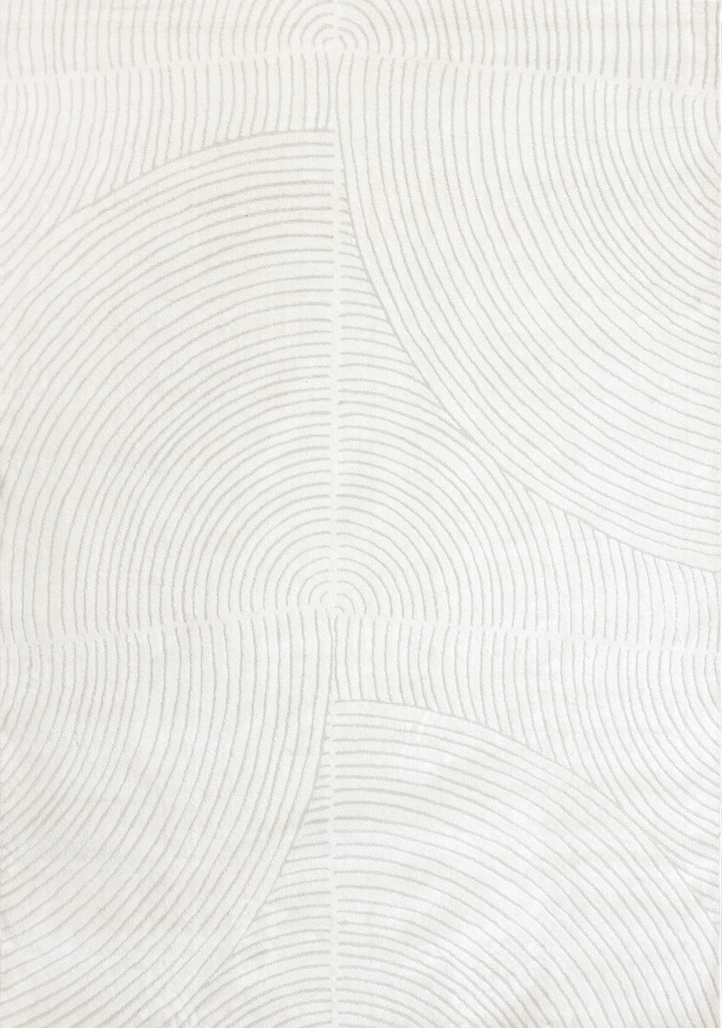 Hillary Modern Swirls Area Rug - 5' X 8' - Cream