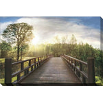 Evening Crossing Wall Art - Green/Blue - 22 X 28