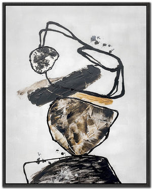 Equilibrium II Wall Art - Beige/Brown/Black - 24 X 30