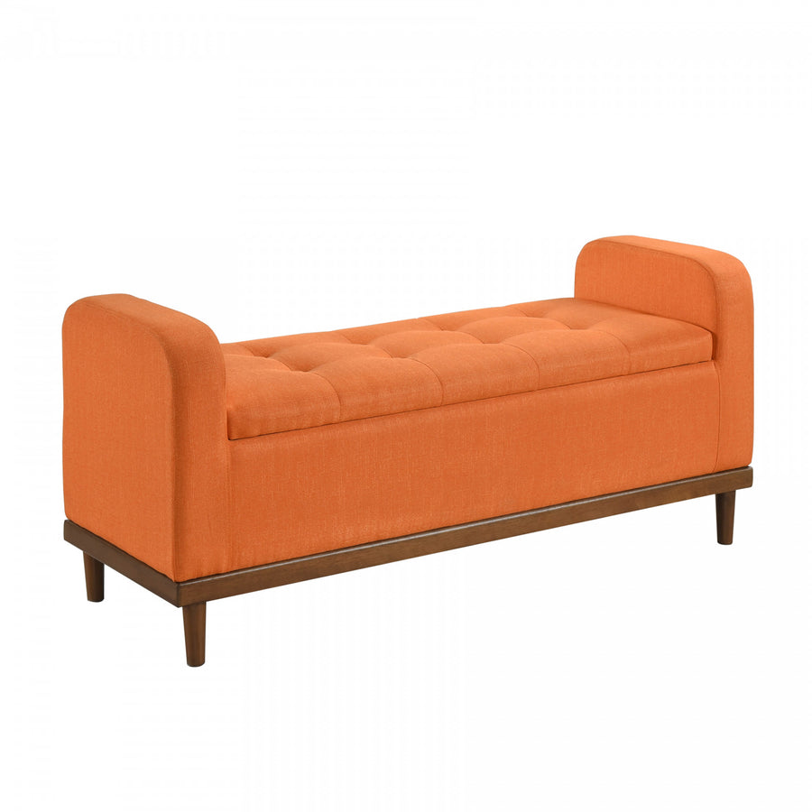 Elayne Ottoman Bench - Orange