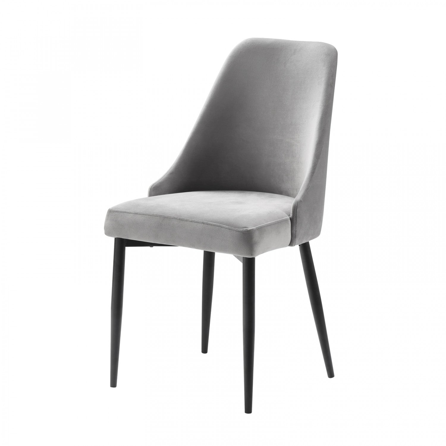 Eugenie Velvet Dining Chair - Grey - Set of Two