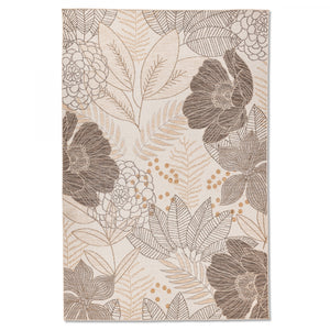 Marbella Floral Outdoor Rug - 5' x 7' - Brown