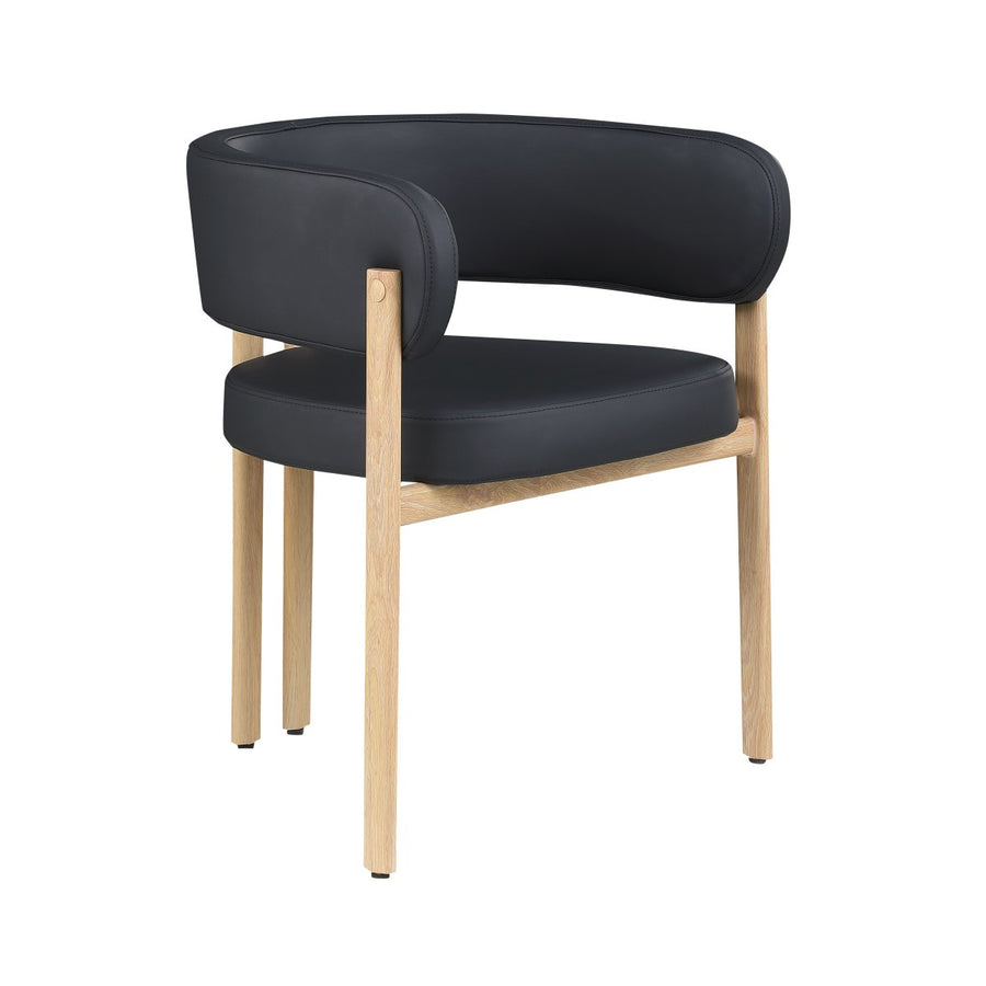 Rhett Dining Chair - Black/Oak - Set of Two