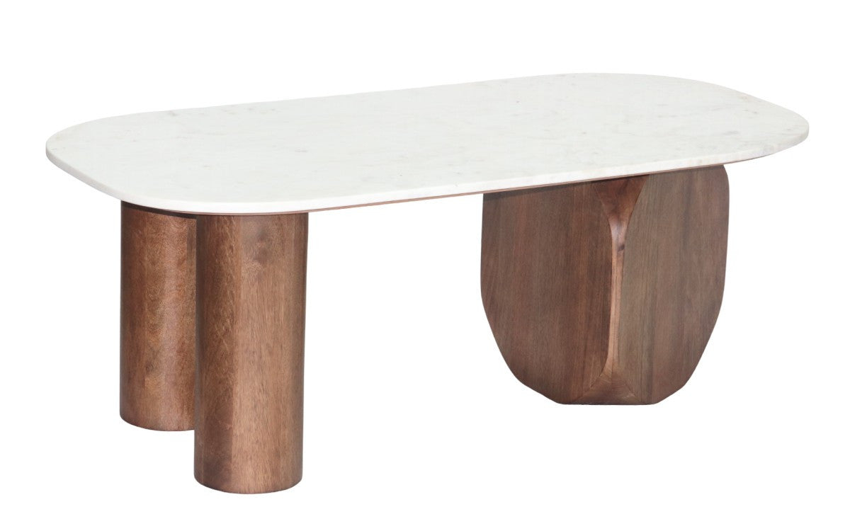 Isolde Coffee Table - Walnut/Off-White