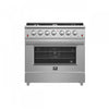 Forno Galiano 36" Stainless Steel Freestanding Gas Range (5.36 Cu. Ft.) - FFSGS6244-36