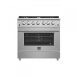 Forno Galiano 36" Stainless Steel Freestanding Gas Range (5.36 Cu. Ft.) - FFSGS6244-36