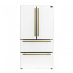 Forno Moena 36" 19.2 Cu.Ft. White Counter-Depth French Door Refrigerator with Ice Maker - FFRBI1820-36WHT