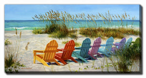 Beach Day Bliss Wall Art - Multi-Colour - 20 X 40