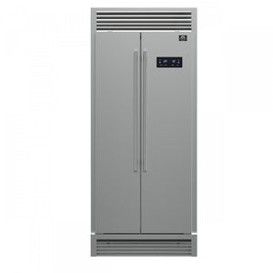 Forno Salerno 33" 15.6 Cu.Ft. Stainless Steel Built-in Side-by-Side Refrigerator - FFRBI1805-37SG