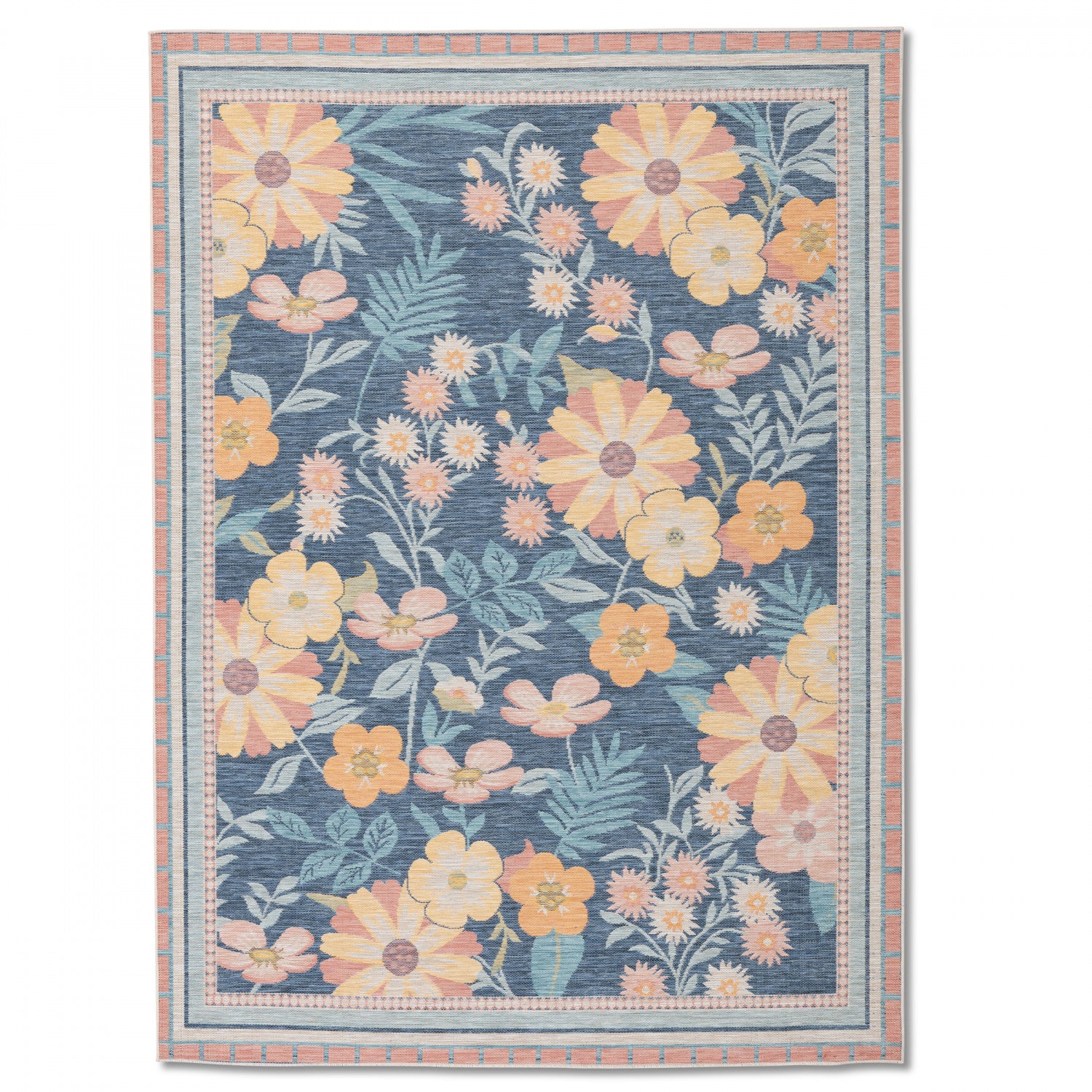 Marbella Floral Outdoor Rug - 5' x 7' - Multi-Colour