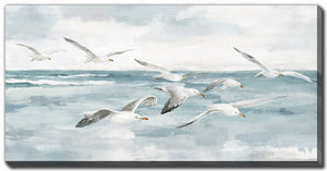 Gull's Passage Wall Art - Blue/White - 28 X 56