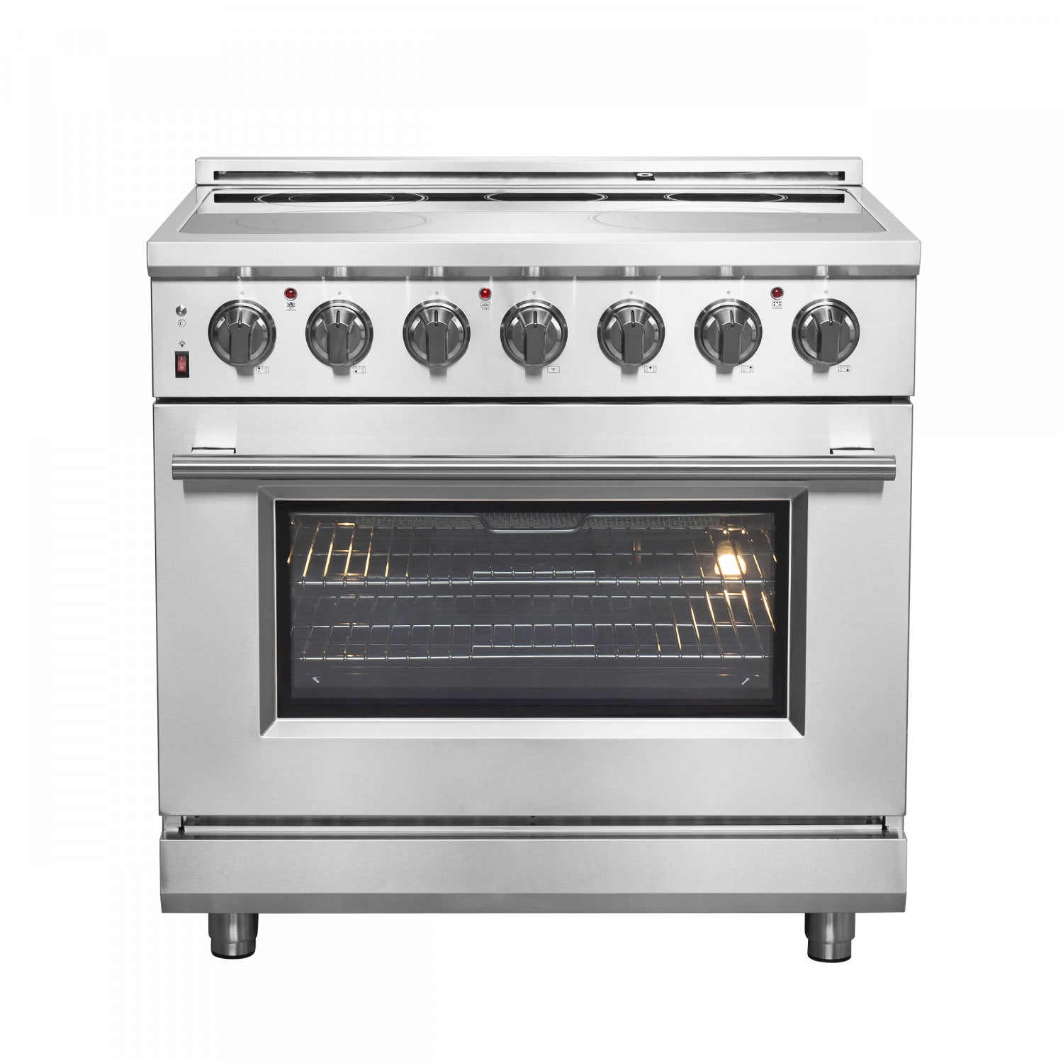 Forno Massimo 36" Stainless Steel Freestanding Electric Range with True Convection and Air Fry (5.36 Cu. Ft.) - FFSEL6020-36