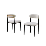 Kodi Dining Chair - Beige/Black - Set of Two