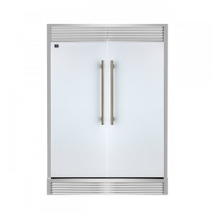 Forno Maderno 60" White 2-piece Built-In Convertible Refrigerator/Freezer (27.2 Cu. Ft.) - FFFFD1722-60SG-WHT