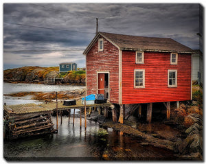 By the Bay Wall Art - Blue/Red - 22 X 28