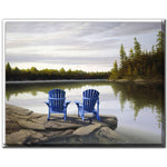 Northern Peace Wall Art - Blue/Green - 22 X 28