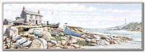 Harbour Haven Wall Art - Blue/Natural - 20 X 60