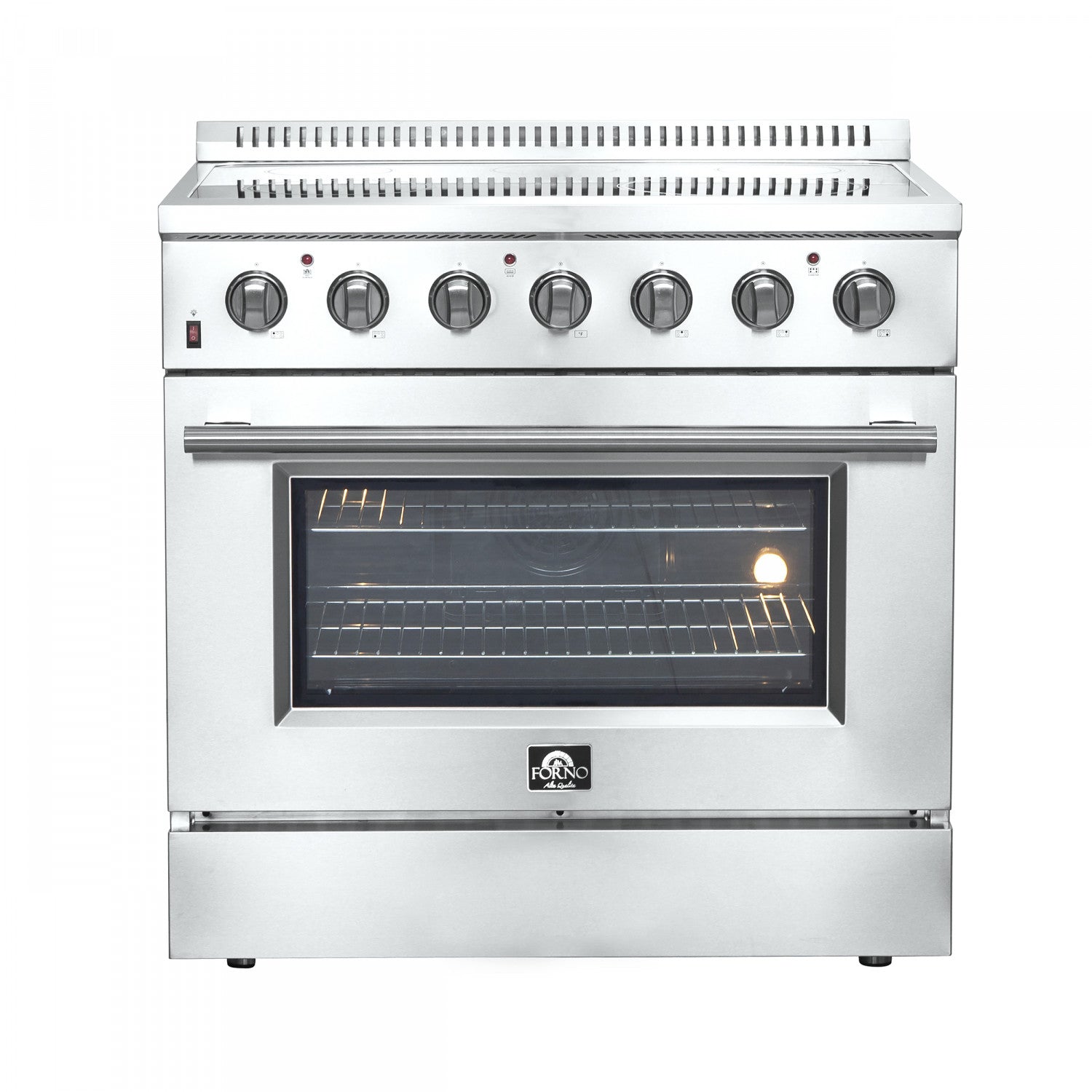 Forno Galiano 36" Stainless Steel Freestanding Electric Range with True Convection and Air Fry (5.36 Cu. Ft.) - FFSEL6083-36