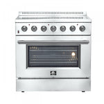 Forno Galiano 36" Stainless Steel Freestanding Electric Range with True Convection and Air Fry (5.36 Cu. Ft.) - FFSEL6083-36