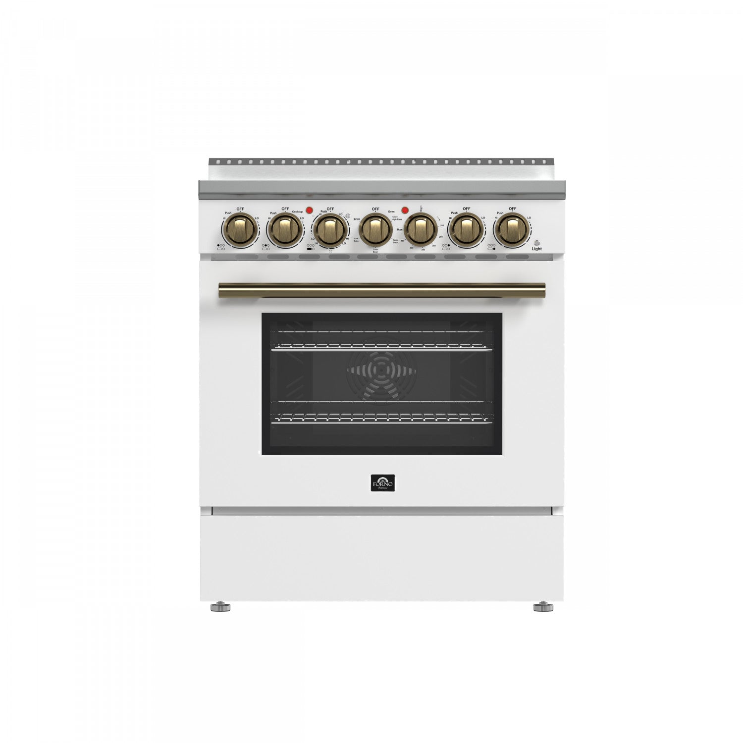 Forno Paolo White Freestanding Electric Range with True Convection (4.38 Cu. Ft.) - FFSEL6011-30WHT