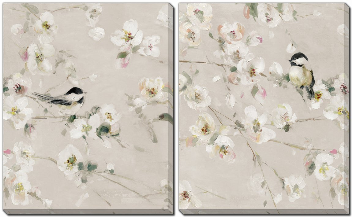 Delicate Song Wall Art - Beige - 16 X 20 - Set of Two