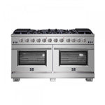 Forno Capriasca 60" Stainless Steel Freestanding Double Oven Gas Range (8.64 Cu. Ft.) - FFSGS6260-60