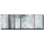 Misty Pine Forest Wall Art - Green - 20 X 60