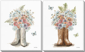 Western Bloom Wall Art - Multi-Colour - 16 X 20 - Set of Two