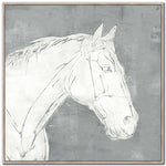 Equine Outline I Wall Art - White - 40 X 40