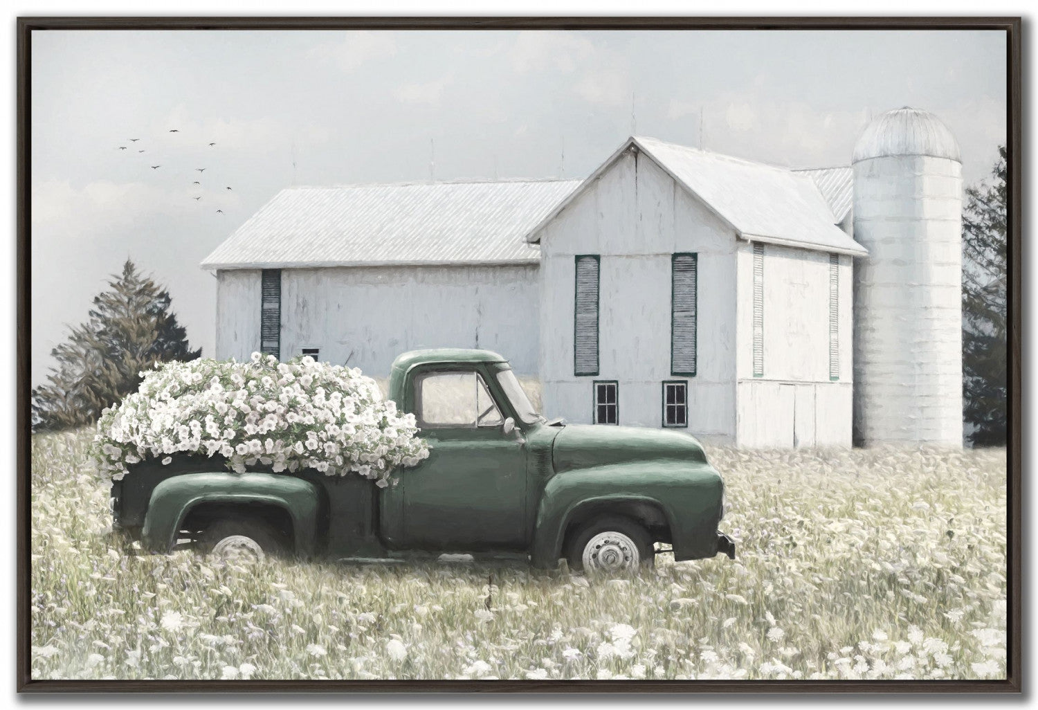 Vintage Ride Wall Art - White/Green - 30 X 45