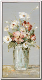 Vintage Blossoms II Wall Art - Multi-Colour - 36 X 18