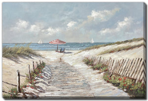 Dune Escape Wall Art - Blue/White - 30 X 45