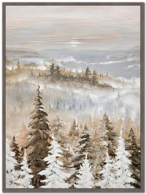 Frosted Pines Wall Art - Light Brown - 48 X 36