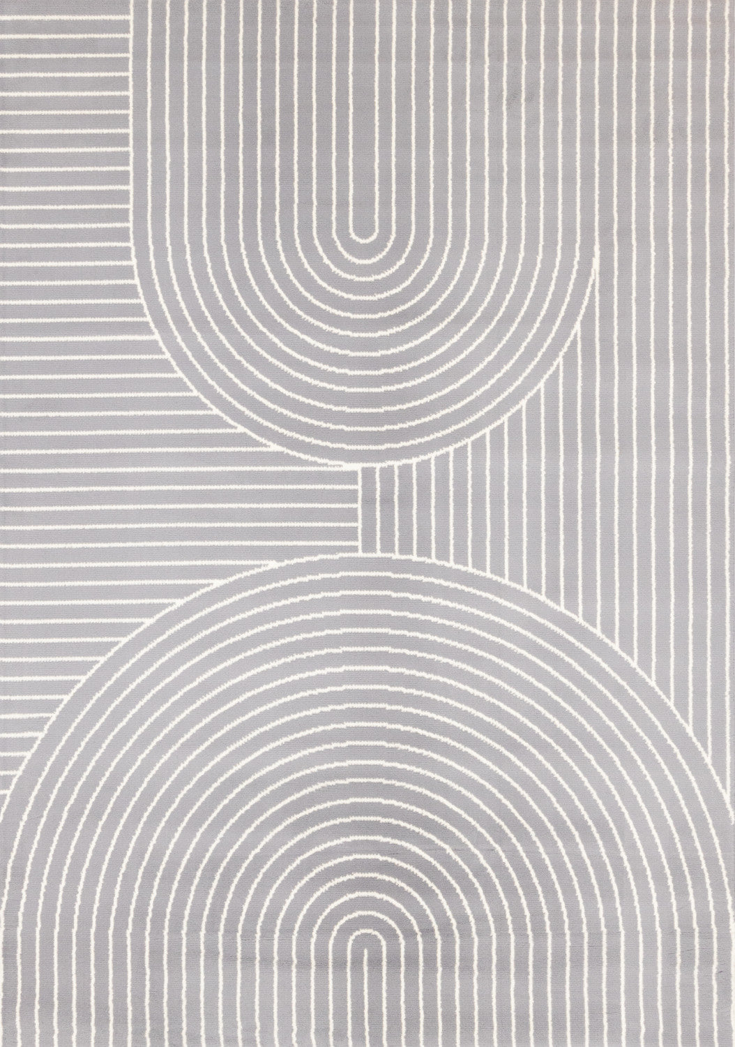 Functional Modern Arches Area Rug - 8' X 11' - Grey/White