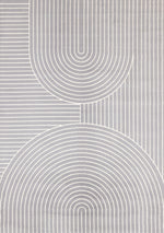 Functional Modern Arches Area Rug - 8' X 11' - Grey/White