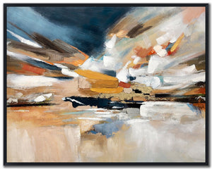 Skyline in Flux Wall Art - Multi-Colour - 40 X 50