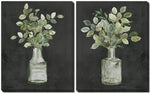 Botanical Still Life Wall Art - Charcoal - 16 X 20 -  Set of Two