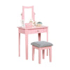 Anabella Coiffeuse et tabouret – rose