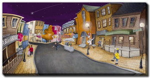 Starry Night on Main Wall Art - Multi-Colour - 10 X 20