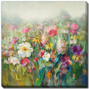 Vibrant Nature Blooms Wall Art - Multi-Colour - 16 X 16
