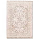 Poetic Bordered Rug - 8' x 10' - Antique White/Brown