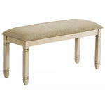 Dalen Bench - Antique White/Beige