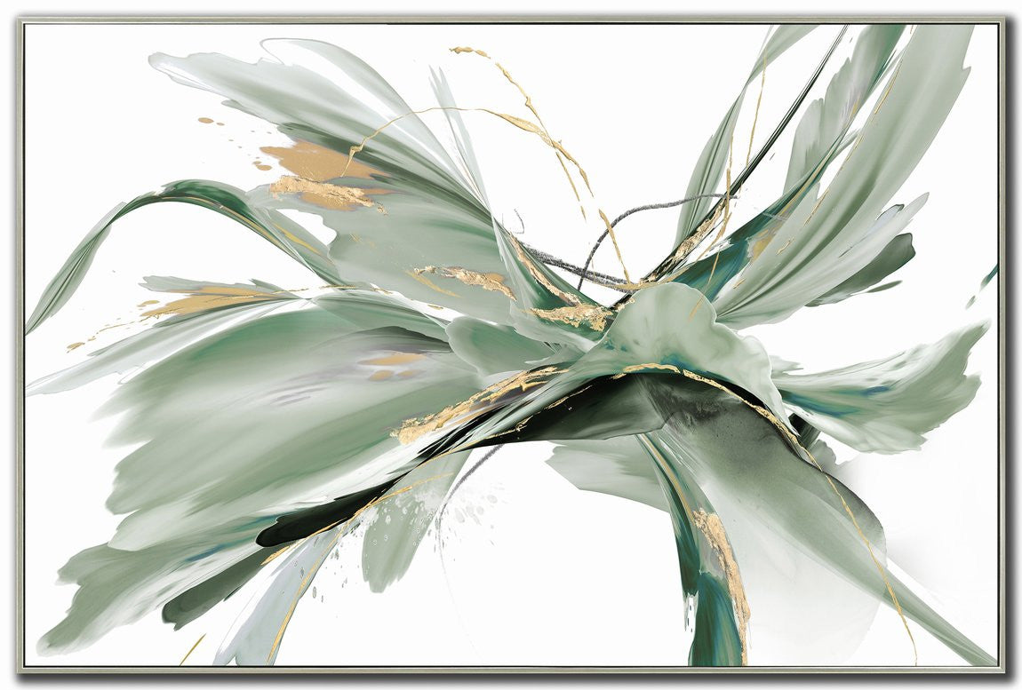 Emerald Burst Wall Art - Green - 32 X 48