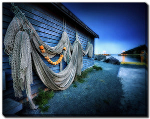 Nets At Rest Wall Art - Blue - 22 X 28