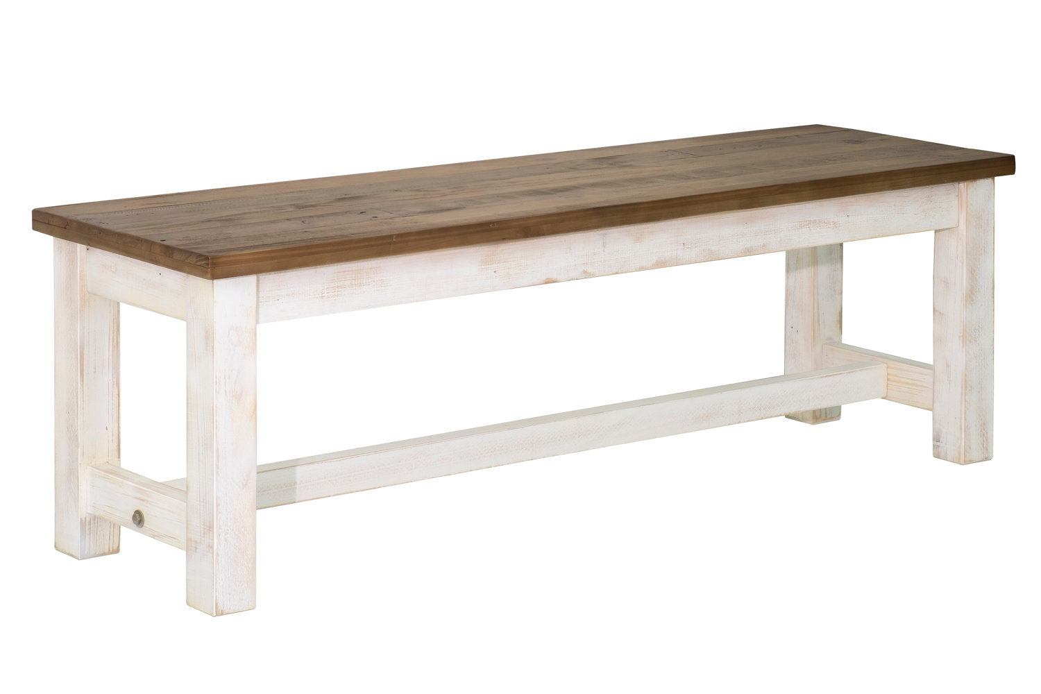 Borsgade Bench - White/Natural